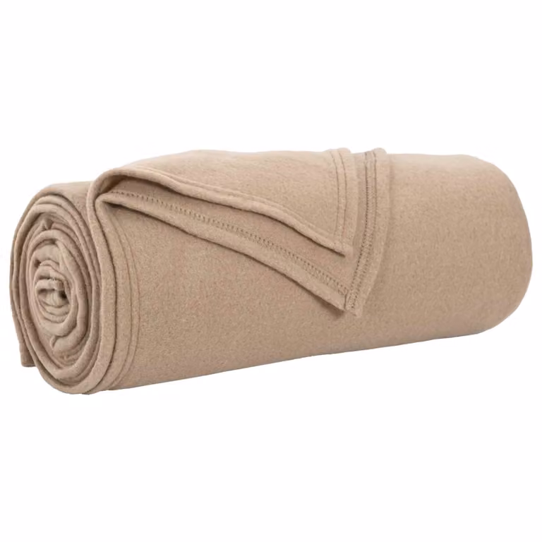 Pack de 24 mantas de sofá vidaXL de lana y vellón, color camel, An/P/Al: 200 x 150 cm