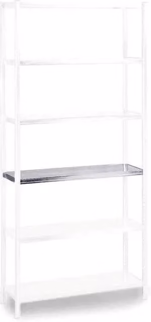 Estantería de acero galvanizado Raaco 90-31 en color plateado, An/P/Al: 88,5 x 31 x 31 cm