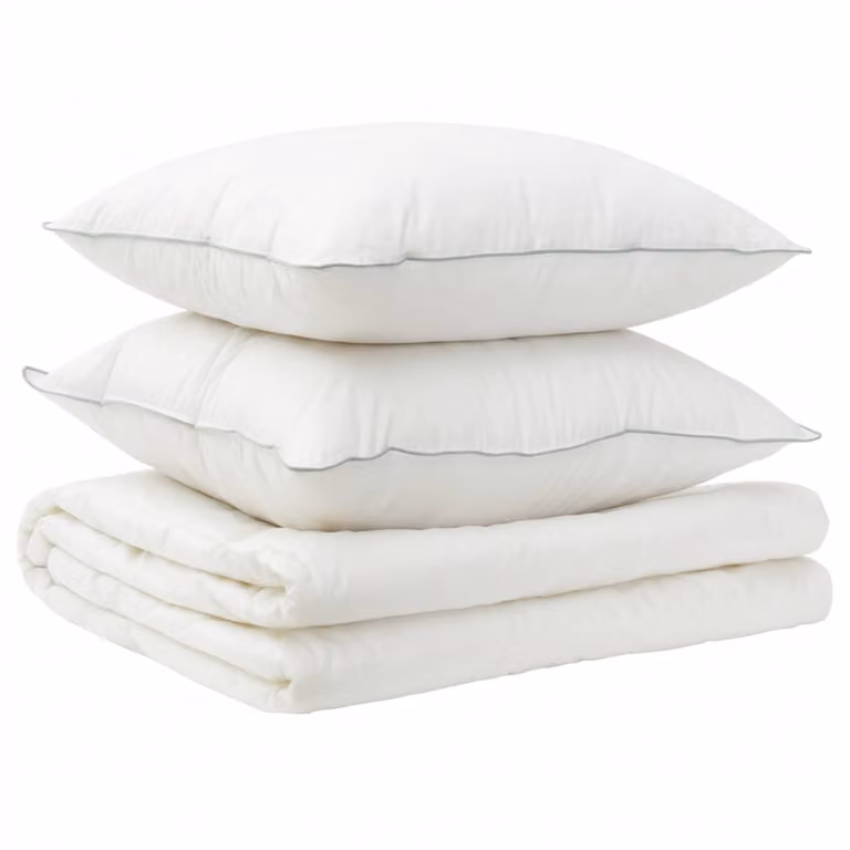 Juego de edredón y almohada de 3 piezas vidaXL color blanco para verano con relleno de 200 GSM, An/P/Al: 200 x 240 cm