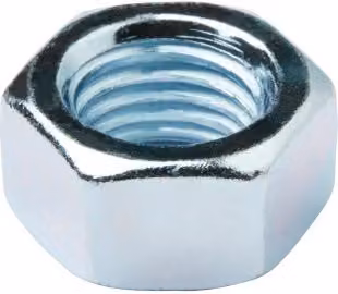 Pack de 10 tuercas hexagonales M16 Diall de acero galvanizado color plata