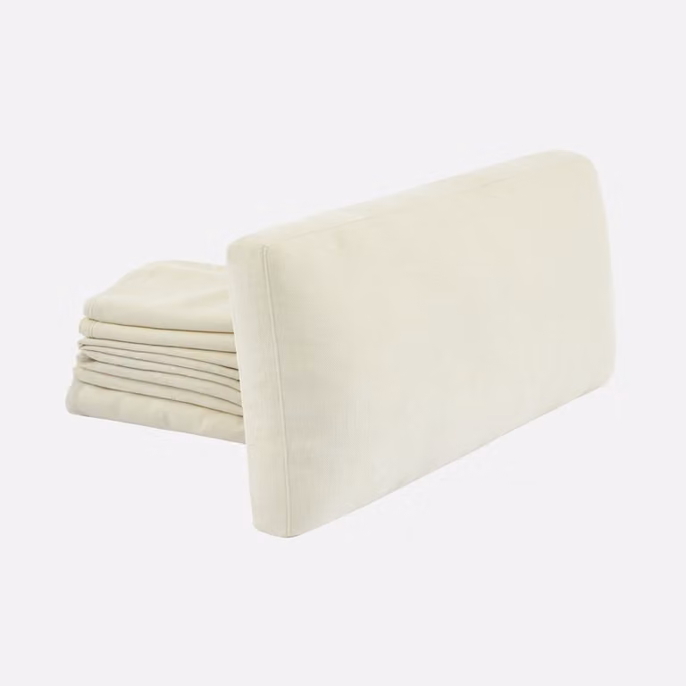 Funda de tela para sofá cama Neo de 3 plazas SWEEEK, Blanco, An/P/Al: 198 x 88 x 86 cm