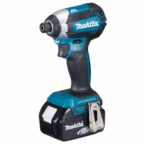 Atornillador de impacto a batería Makita 18V con 170 Nm, color verde y negro