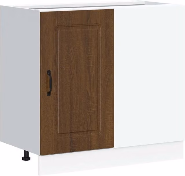 Armario de cocina Kalmar Helloshop26 con almacenamiento optimizado en madera MDF color roble marrón An/P/Al: 86 x 46 x 81,5 cm