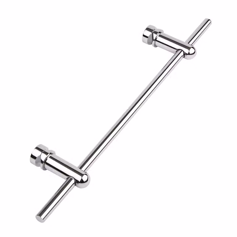 Barra porta toallas Revive de Hudson Reed en color plata para radiadores verticales, montaje en pared, Ancho: 47 cm, Profundidad: 9,5 cm, Altura: 47 cm