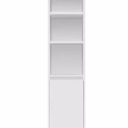 Librería Skipper Conforama de 1 puerta en color blanco y acabado mate para salón