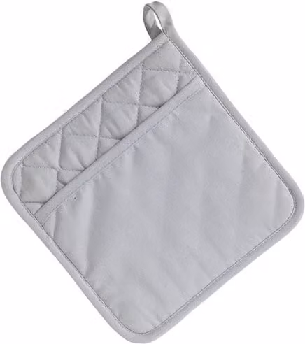 Manopla antideslizante de algodón Metaltex color gris An/An: 22 x 22 cm