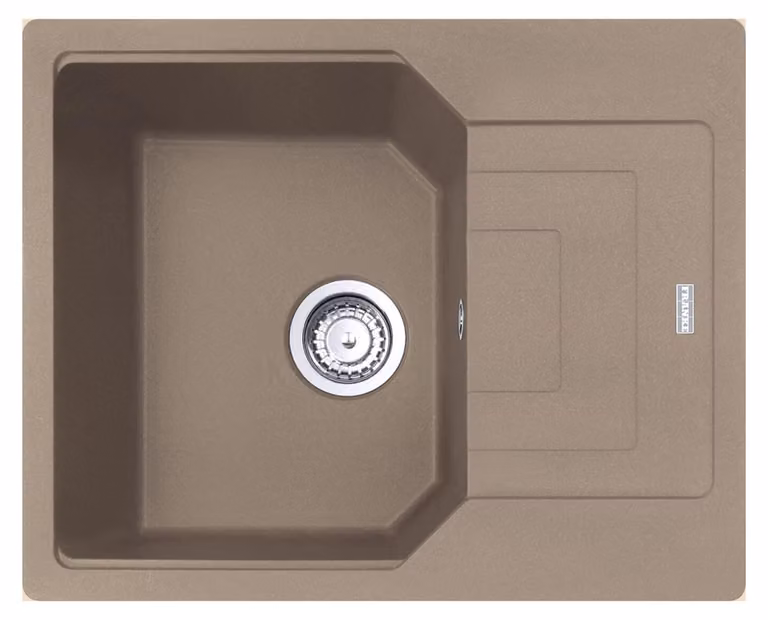 Fregadero de granito Franke modelo URBAN UBG 611-62 color Cashmere con sistema de control rotatorio central Medidas de corte: 60 x 48 cm