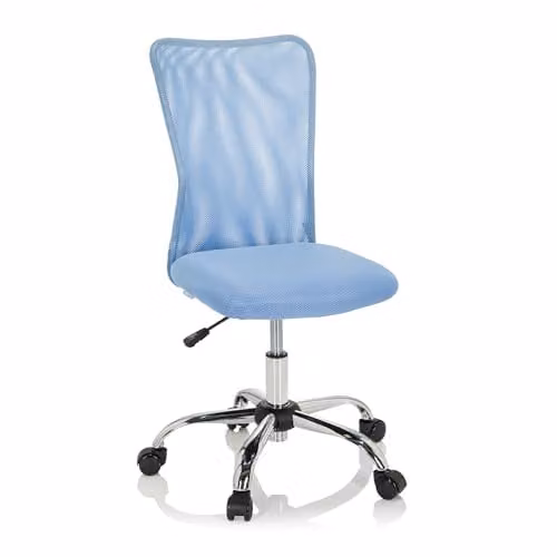 Silla giratoria para niños hjh OFFICE KIDDY Net I en azul con tejido de malla y base de metal y plástico