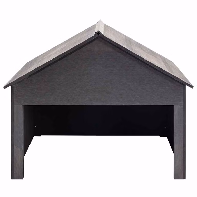 Cobertizo para cortacésped vidaXL de WPC en color gris, An/P/Al: 80 x 80 x 70 cm