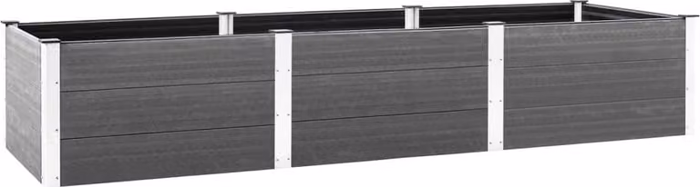 Arriate de jardín Syfax de WPC gris An/P/Al: 300 x 100 x 54 cm