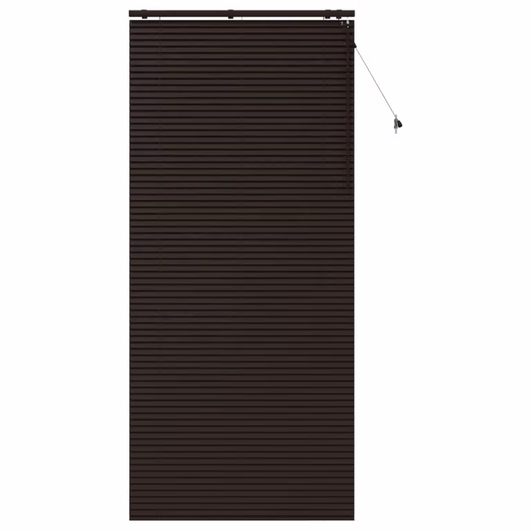 Persiana veneciana de madera vidaXL en marrón oscuro, An: 110 cm, Al: 250 cm