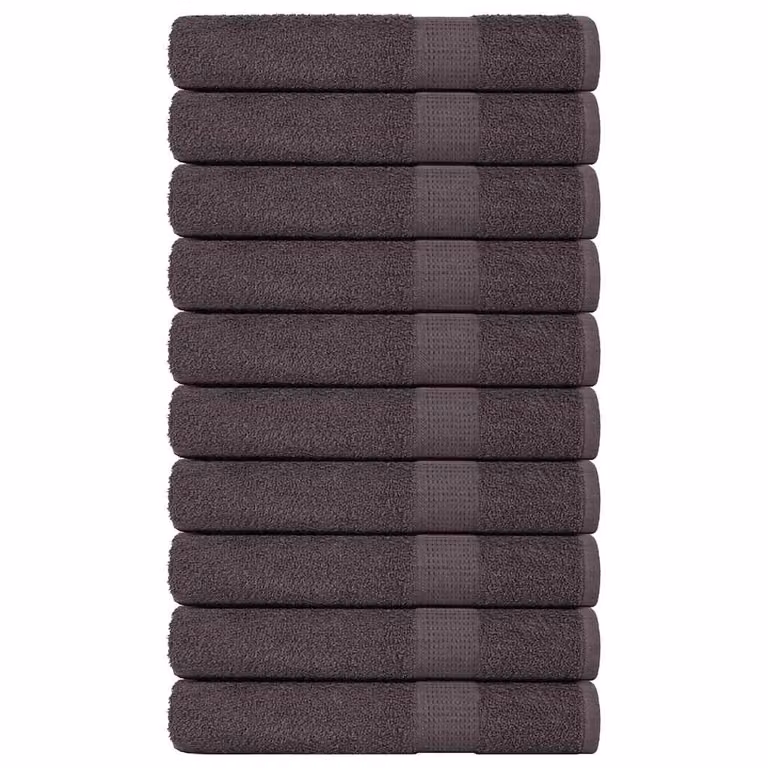 Pack de 10 toallas de sauna FROGN de vidaXL en color antracita, de algodón rizo con gramaje de 360 g/m², An: 80 cm, Al: 200 cm