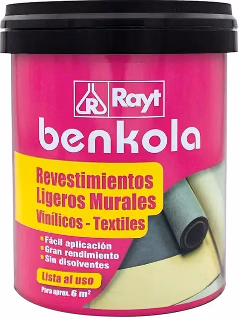 Cola de empapelado Rayt para revestimientos non-woven, mezcla lista de resina sintética, color blanco, 1 kg