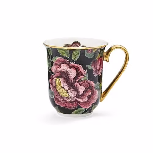 Mug de porcelana Portmeirion Creatures of Curiosity en azul, blanco y negro, 0,34 l