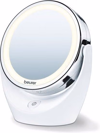 Espejo de maquillaje con luz LED Beurer BS 49 blanco redondo para mesa
