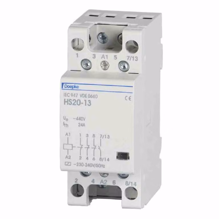 Protector de instalación Doepke HS25-40/230V con 4 polos y 25A en color blanco