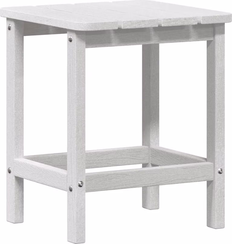 Mesa lateral Syfax de polietileno para jardín o terraza, An/P/Al: 38 x 38 x 46 cm, color blanco o multicolor