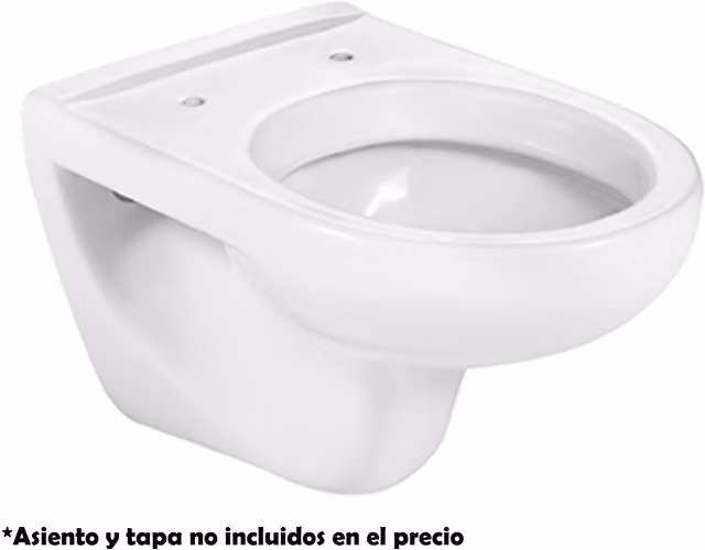 Taza de inodoro suspendida Roca Victoria Washdown con salida horizontal en cerámica color blanco An/P/Al: 52,5 x 39,5 x 35,5 cm