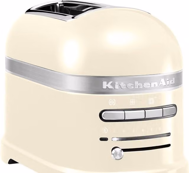 Tostadora Kitchenaid 5KMT2204EAC de 2 rebanadas, 1250 W, color crema y acero inoxidable