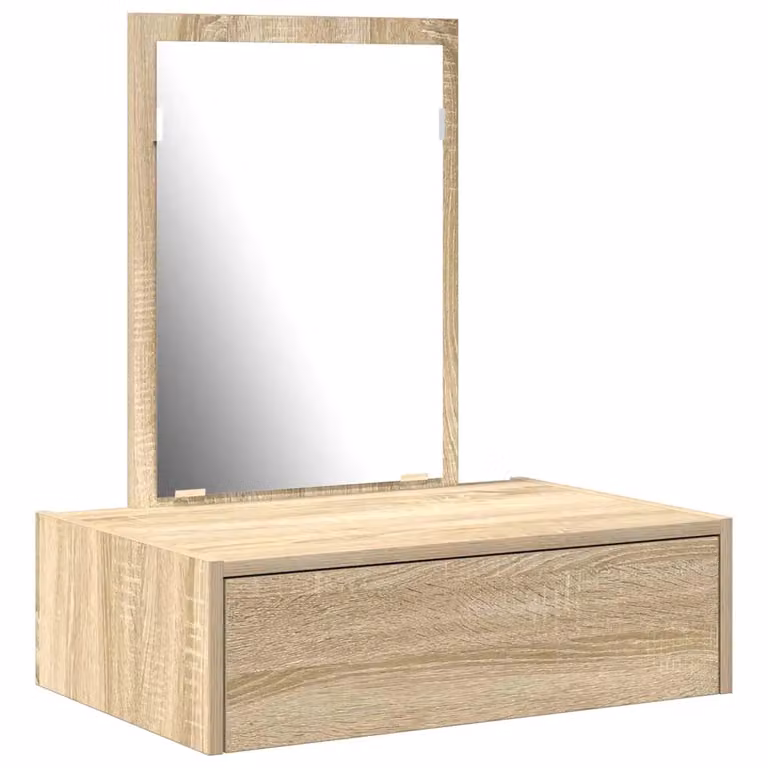 Mesa tocador moderna vidaXL de madera de ingeniería en color marrón, An/P/Al: 60 x 40 x 70 cm