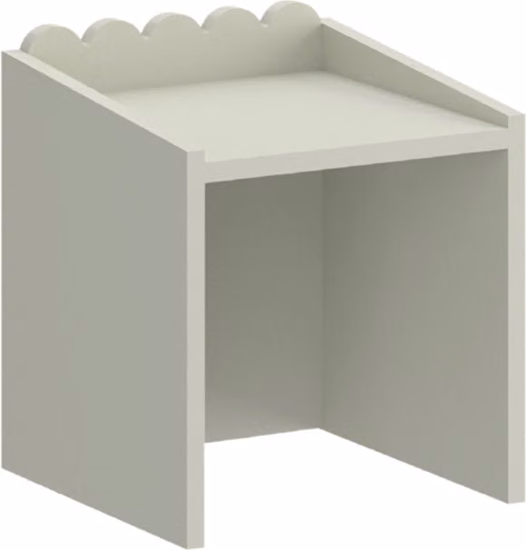 Silla Bellamy Book Nook para niños de PETITS-MEUBLES en color verde y blanco