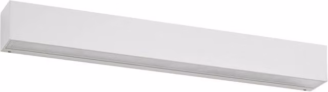 Aplique LED de exterior Lucande Lengo en blanco con iluminación up/down y acabado en aluminio y cristal