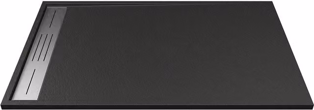Plato de ducha rectangular de resina lyrosa negro antideslizante An/P: 120 x 90 cm