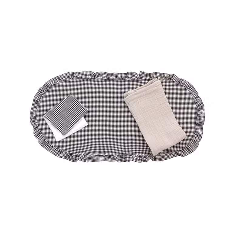 Pack de colcha para capazo Cambrass en algodón color negro, An/P/Al: 75 x 35 x 1 cm