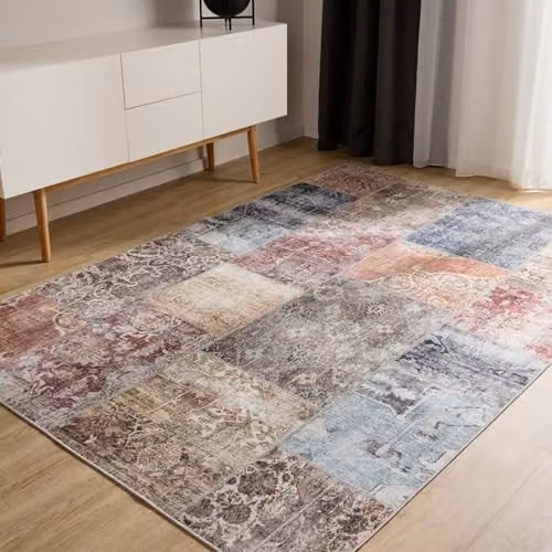 Alfombra George de benuta, diseño vintage y abstracto multicolor, rectangular y lavable, An/P: 200 x 300 cm