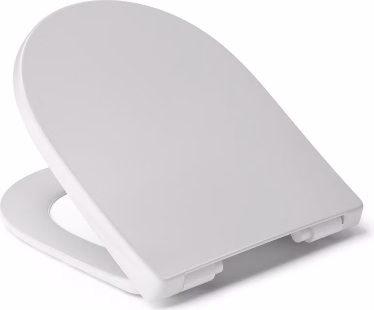 Asiento de váter Hamberger Lopata SoftClose en color blanco con sistema de cierre suave y de fácil extracción de forma D