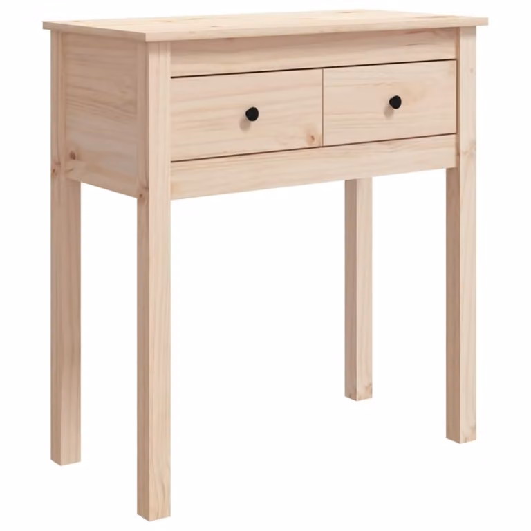 Mesa consola Maison Chic de madera maciza de pino en color marrón, An/P/Al: 70 x 35 x 75 cm