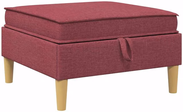 Sofá moderno con almacenamiento de tela vidaXL en marrón y rojo