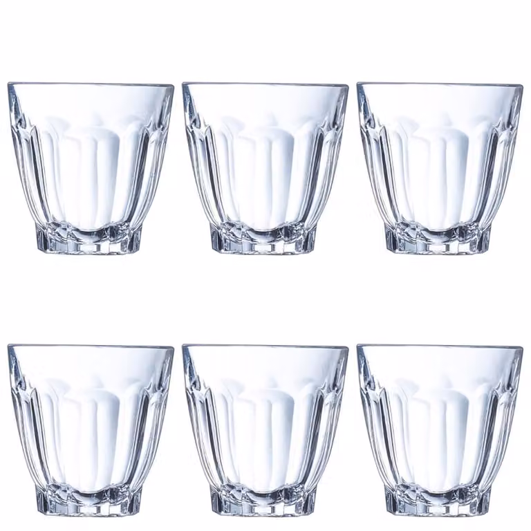 Juego de 6 vasos de chupito Arcoroc de vidrio templado transparente de 9 cl