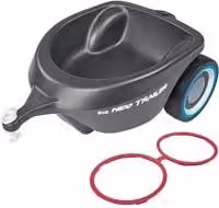 Remolque de juguete para coche o correpasillos infantil en color negro y antracita de plástico BIG