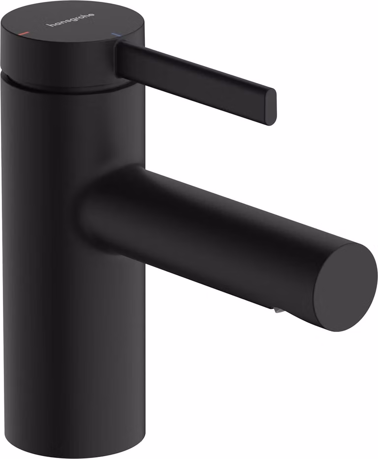 Grifo monomando para lavabo Hansgrohe Zesis S con vaciador automático y tecnología CoolStart en negro mate