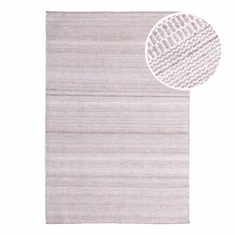 Alfombra de exterior Axi con diseño geométrico moderno en rosa y blanco, rectangular, An/P: 160 x 230 cm