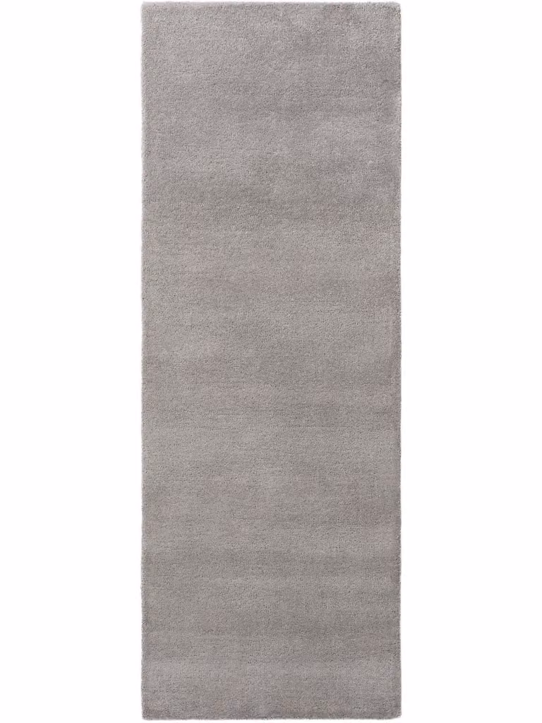 Alfombra de pasillo Benuta Bent de lana gris An/P/Al: 80 x 250 cm