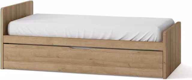 Cama Mio de El Corte Inglés con cabecero izquierdo alto y 1 cajón en color marrón