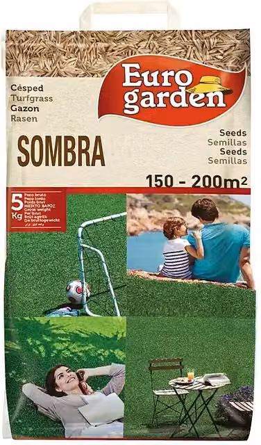 Semillas de césped para sombra Euro garden, cobertura de 200 m², 5 kg