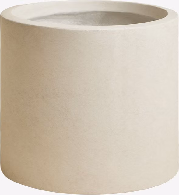 Macetero de cemento Aurevi de Sklum en color beige con forma redonda, Diámetro: 45 cm