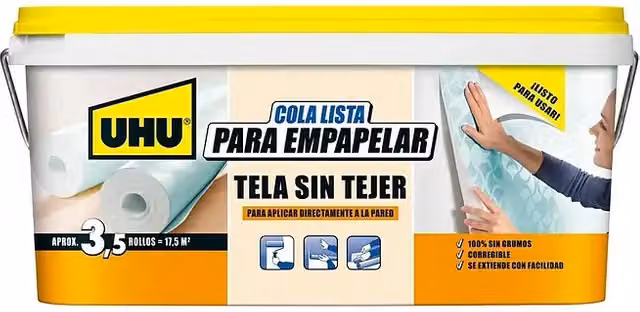 Cola para papel pintado de tela sin tecer UHU lista para usar 2,5 l