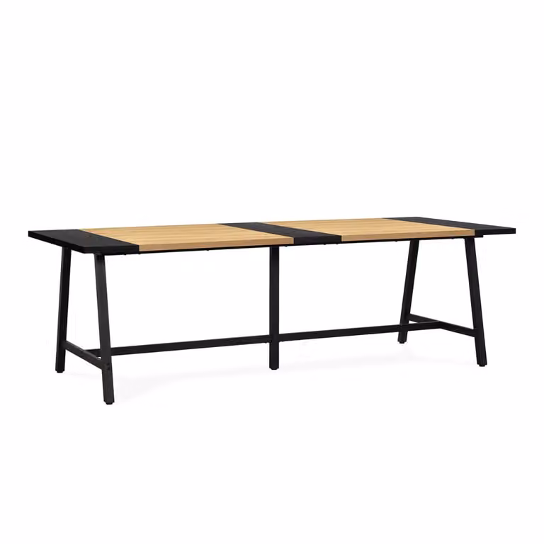 Mesa de comedor Caracas rectangular efecto roble y negro de 240 cm