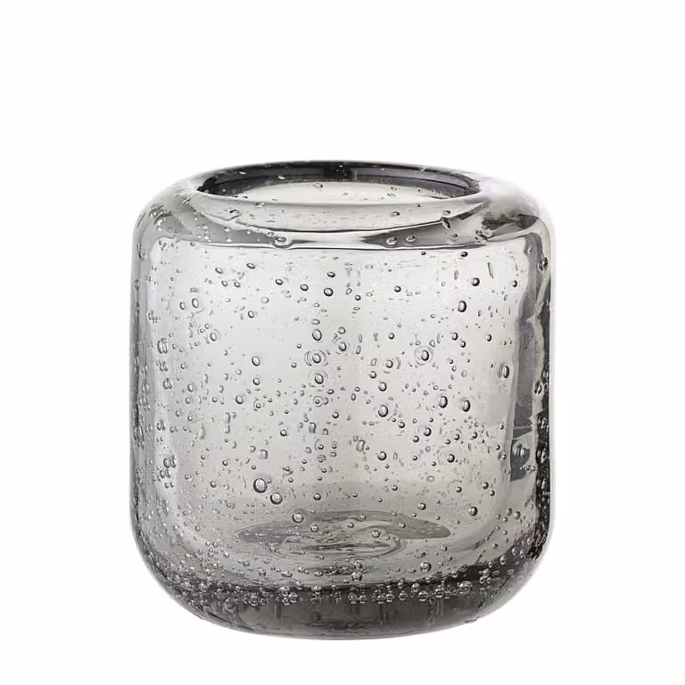 Linterna de cristal transparente para mesa Bloomingville de forma redonda y estilo votivo