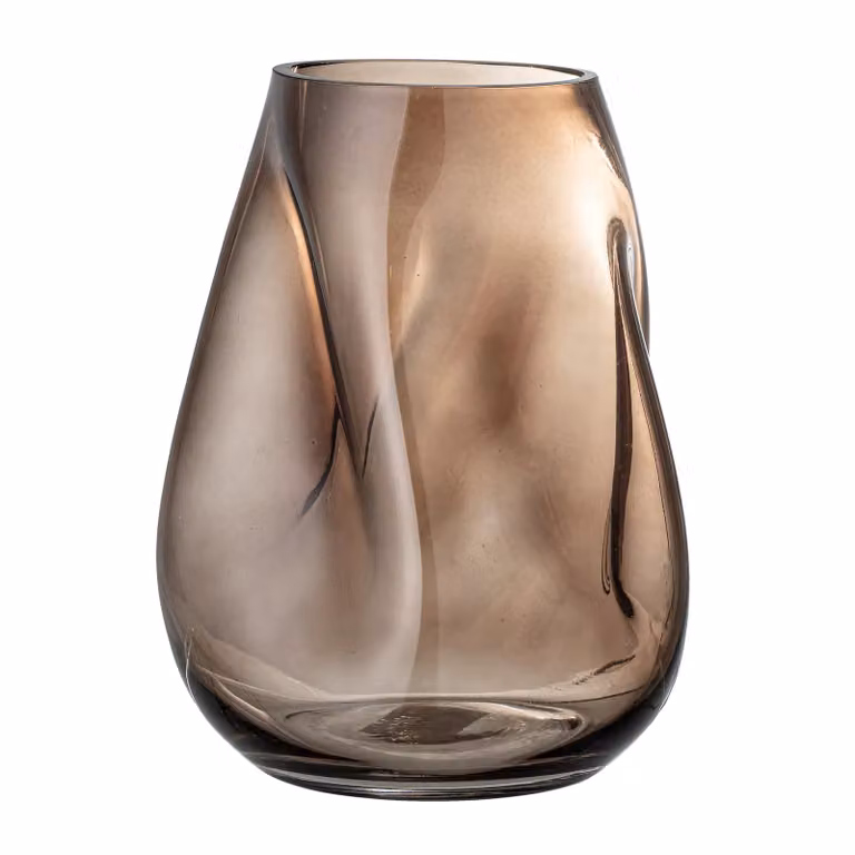 Jarrón de cristal marrón Bloomingville para mesa con altura: 26 cm