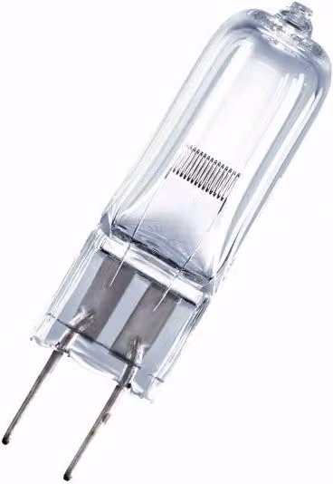 Lámpara halógena Osram de 275W, 24V con base GY6.35, transparente