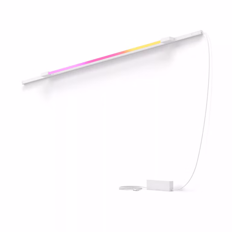 Kit de base de pared recto Philips Hue Perifo con tubo de luz LED multicolor blanco