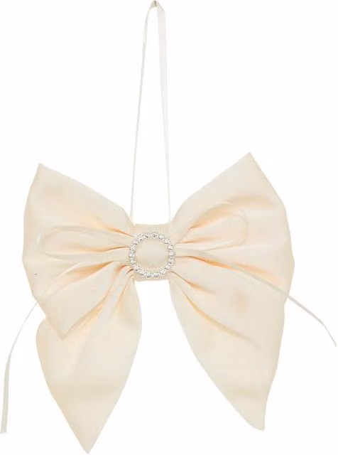 Bola de Navidad colgante de raso beige Feeric Lights & Christmas de 10 cm