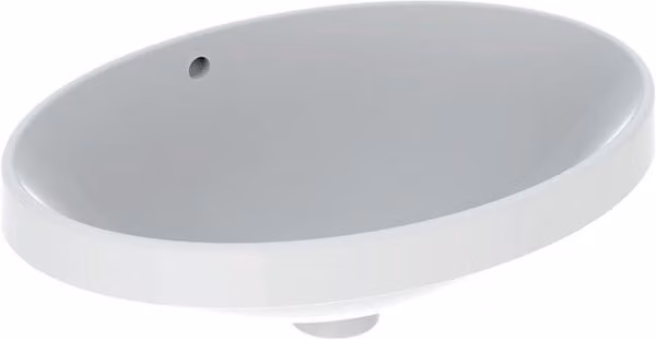 Lavabo de encastre ovalado Variform de Geberit en cerámica blanca con rebosadero An/P: 55 x 40 cm