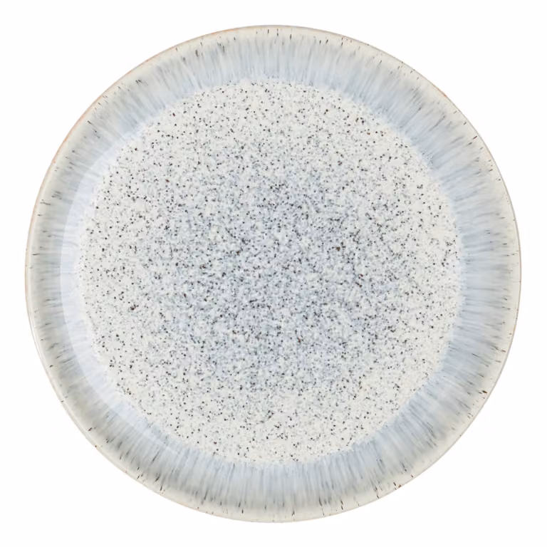 Plato de cena Denby Halo Speckle en stoneware gris y marrón de 26 cm