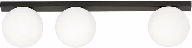 Lámpara de techo LED Fit 2 de Seven Design en color negro con acabado de metal y cristal de estilo minimalista